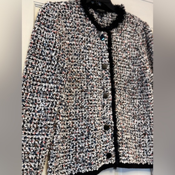 Ann Taylor Jackets & Blazers - Ann Taylor Textured Blazer with Fringe Accents